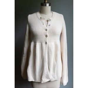 FREE PEOPLE Cotton Cream Sweater